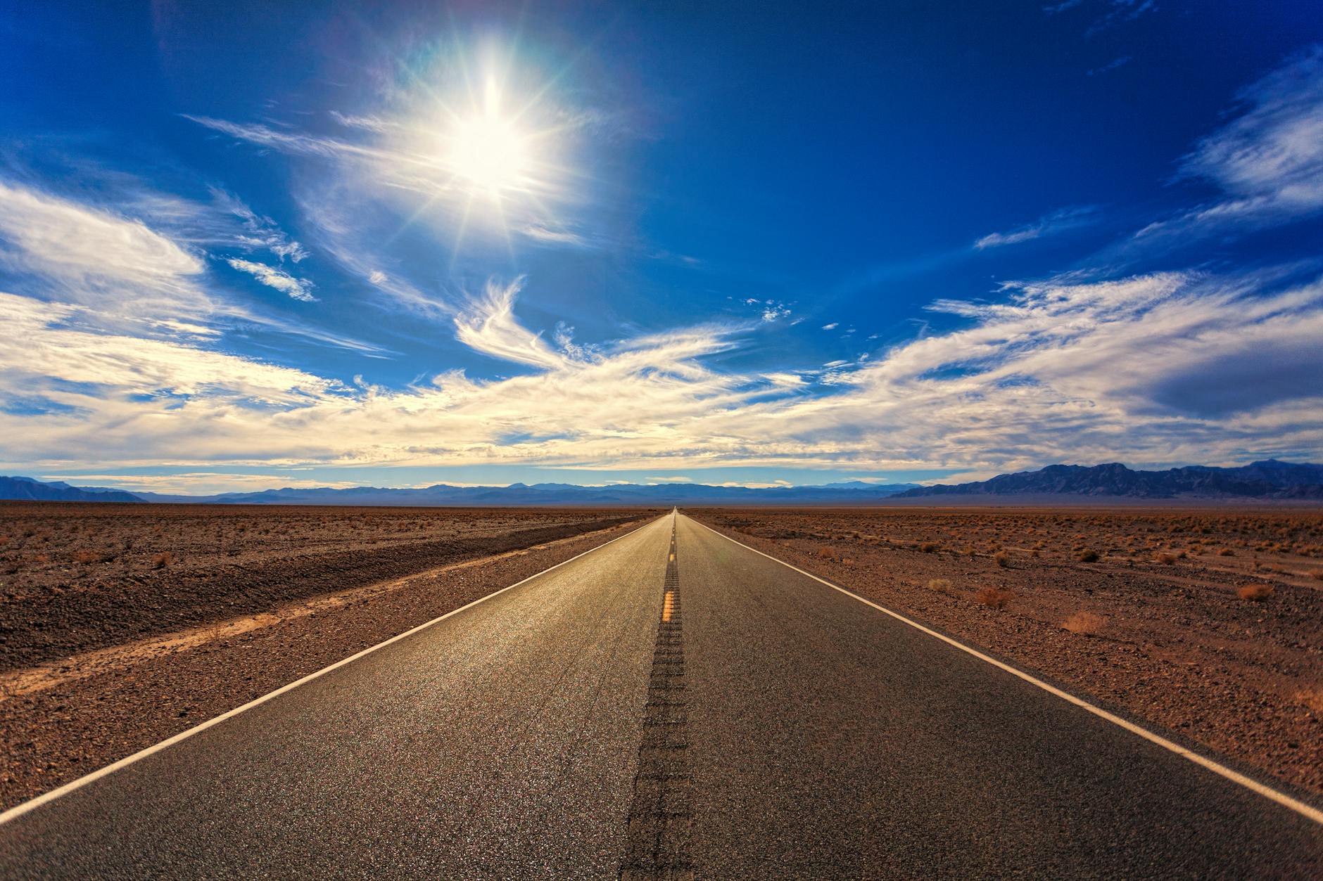 Image of an open road 