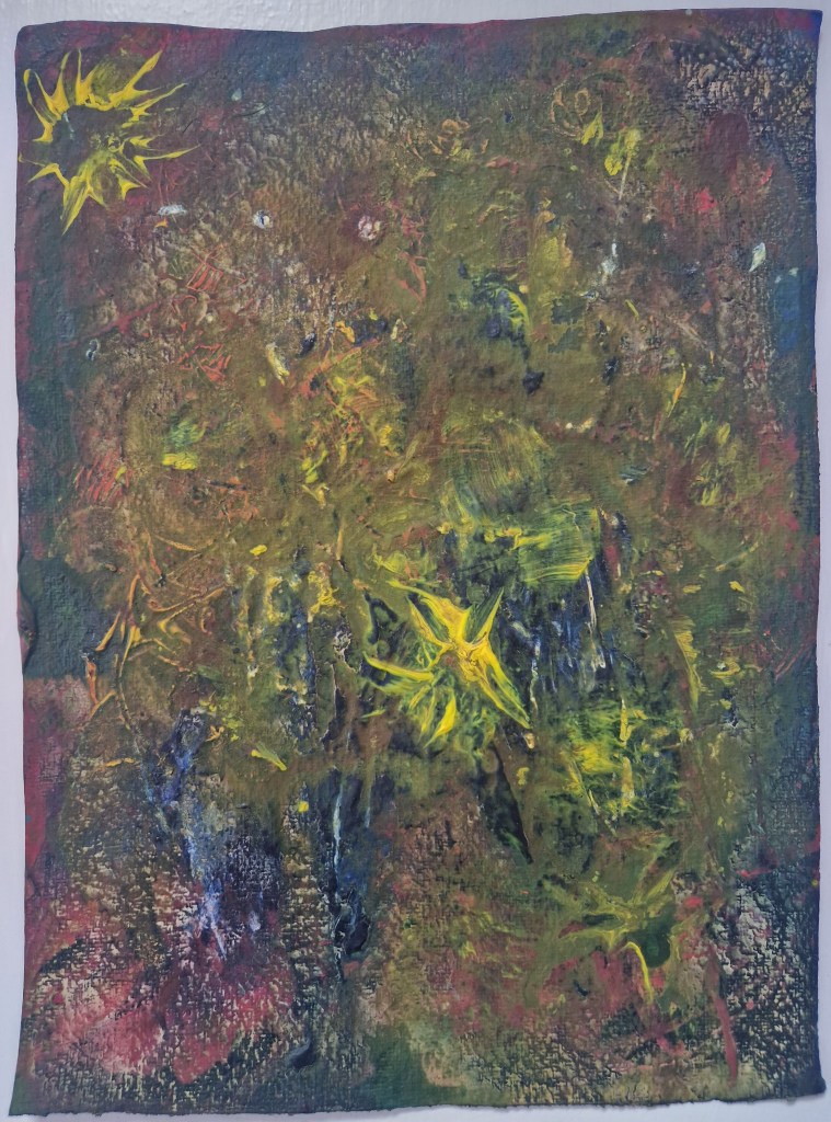 Fifth layer of painting of Disgust by Anand Quinn, Tuamgraney, Ireland