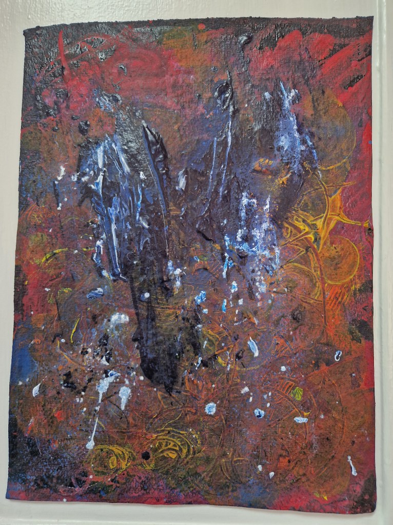 Fourth layer of painting of Tears by Anand Quinn, Tuamgraney, Ireland
